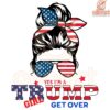 Vintage Trump Girl Get Over It American Flag SVG Design