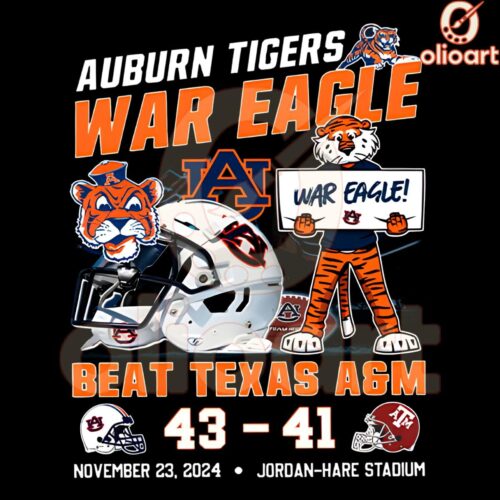 War Eagle Auburn Tigers Beat Texas AM SVGPNG Design