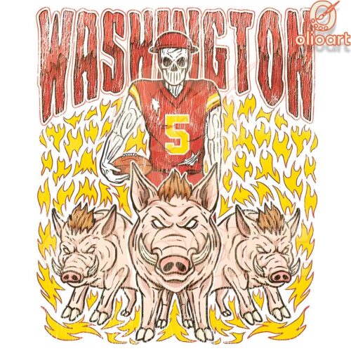 Washington Commanders Skeleton Player PNG for Football Fans