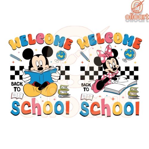 Welcome Back to School SVG with Mickey Minnie Magic