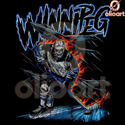 Winnipeg Jets Hockey Skeleton Player SVGPNG Art