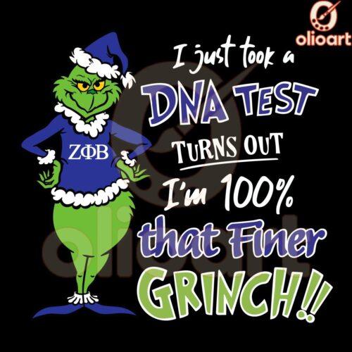 Zeta Phi Beta Grinch DNA Test SVG Holiday Fun in Every Design