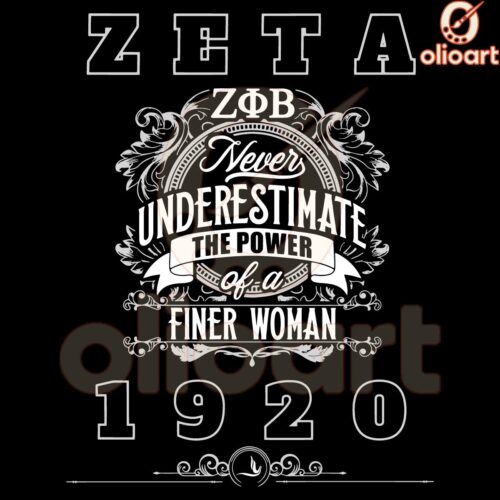 Zeta Phi Beta The Power of a Finer Woman SVG Design