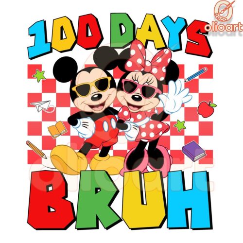 100 Days Disney Bruh Mcikey Minnie PNG