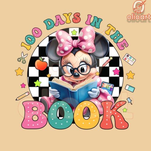 100 Days In The Book Minnie Mouse PNG