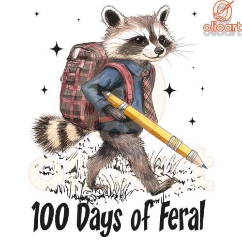 100 Days Of Feral Funny Racoon Png