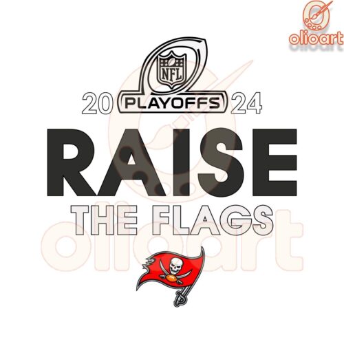 2024 NFL Playoffs SVG Tampa Bay Buccaneers Raise the Flags