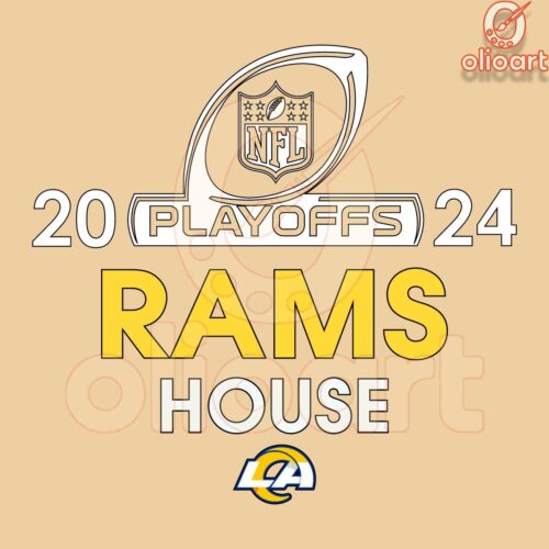 2024 Rams House Playoffs SVG Los Angeles Rams Pride