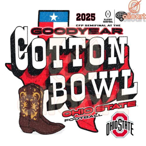 2025 Cotton Bowl Ohio State Buckeyes Football SVG PNG