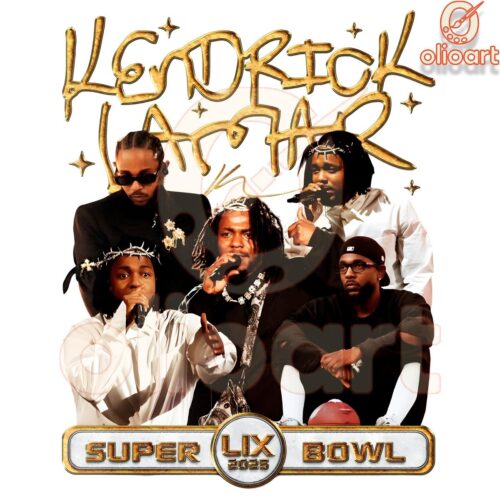 90s Vintage Kendrick Lamar Super Bowl 2025 PNG Design