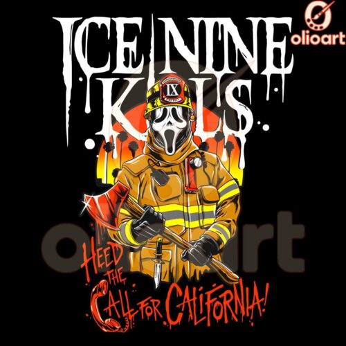 Answer the Call Ice Nine Kills California PNG Design