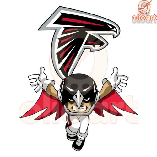 Atlanta Falcons NFL Rush Zone Cartoon Character SVG Design