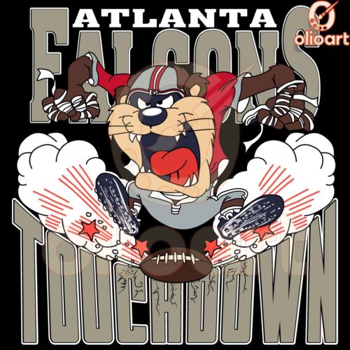 Atlanta Falcons Touchdown with Looney Tunes Mascot NFL PNG