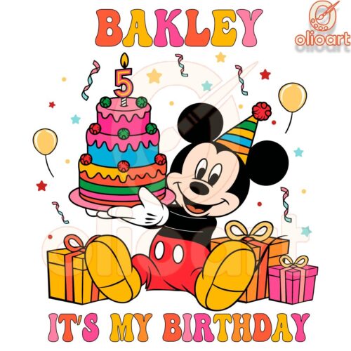 Bakley Its My Birthday Mickey Mouse SVGPNG Design