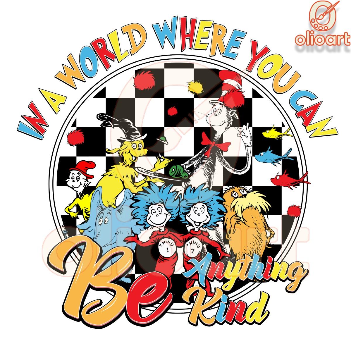 Be Anything You Dream in a Checkered World PNG Style