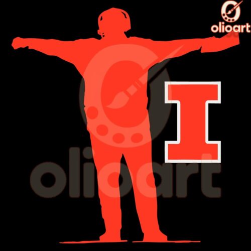 Bret Bielema SVG Illinois Fighting Illini Football Coach Sign