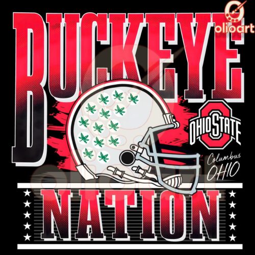 Buckeye Nation Ohio State Buckeyes Football Helmet PNG