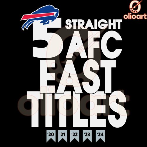 Buffalo Bills AFC East Champs 5 Straight Titles SVG Design