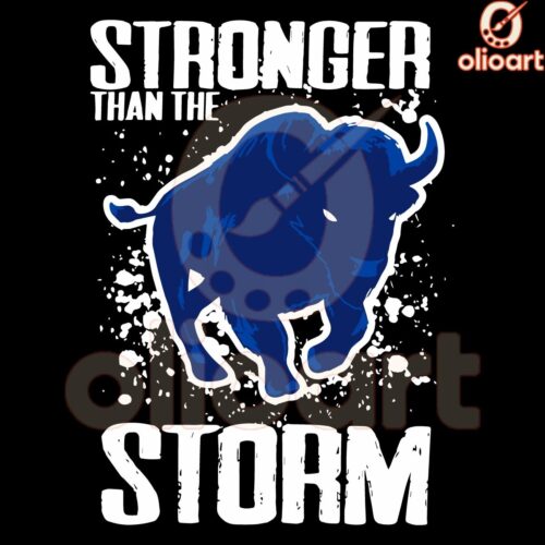 Buffalo Bills Mascot SVG Stronger Than the Storm Design