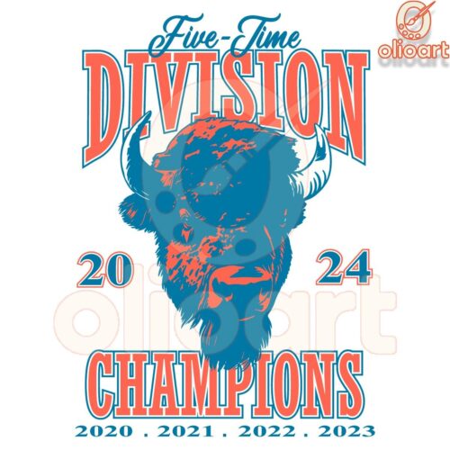 Buffalo Bills Retro 2024 Division Champs SVG FiveTime Victory