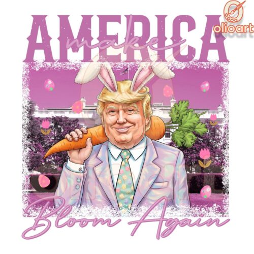 Bunny Trump Carrot Make America Bloom Again PNG