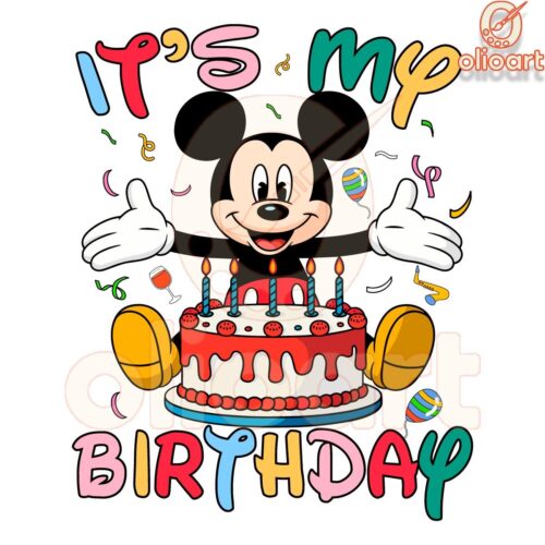 Celebrate My Birthday with Mickey Mouse PNG Magic