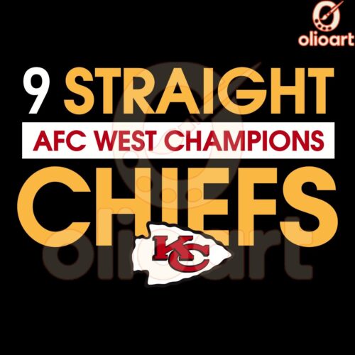 Chiefs SVG 9Time AFC West Champs Kansas City Logo Design