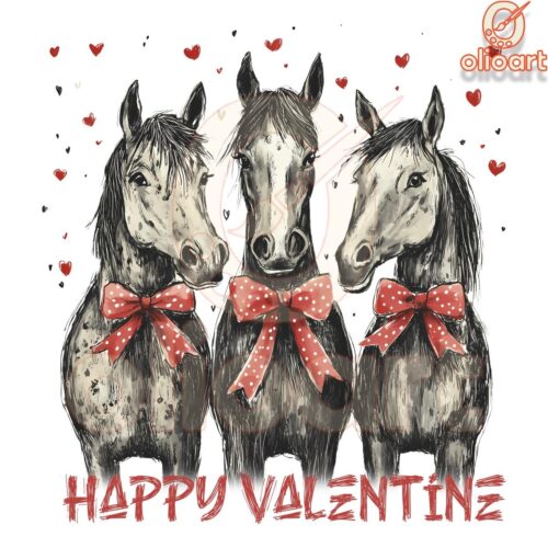 Coquette Horses PNG for a Happy Valentines Day