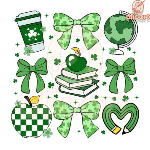 Coquette St Patricks Day Teacher PNG Design