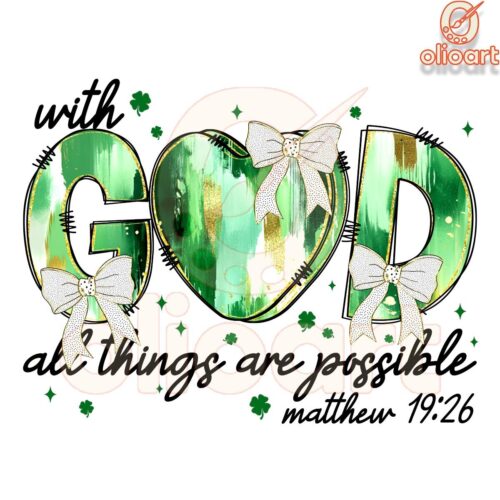 Coquette SVGPNG With God All Things Are Possible Matthew 1926