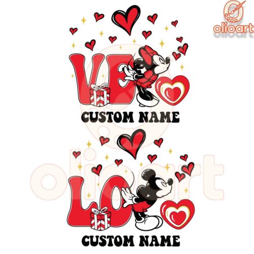 Custom name Couple Disney Valentine LOVE PNG