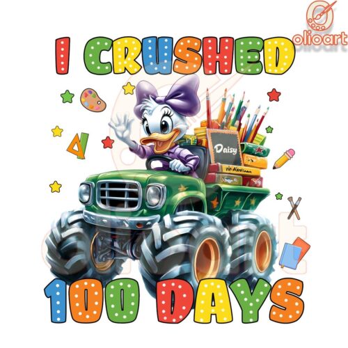 Daisy Duck I Crushed 100 Days PNG