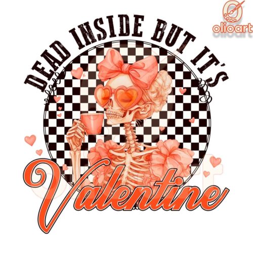 Dead Inside but Still Yours Checkered Valentine PNG