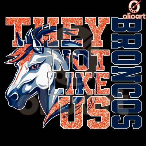 Denver Broncos They Not Like Us Design PNG