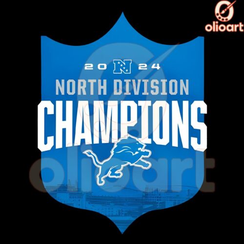 Detroit Lions 2024 North Champs BacktoBack Glory PNG