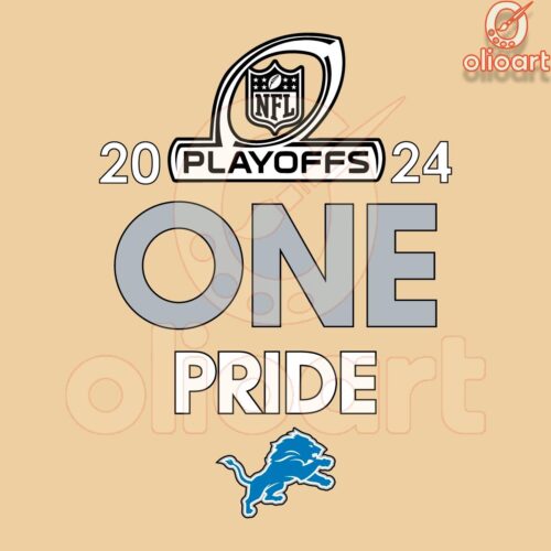 Detroit Lions One Pride SVG 2024 NFL Playoffs Spirit