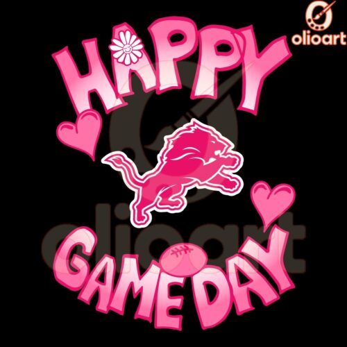 Detroit Lions Valentines Day SVG Celebrate Gameday with Love