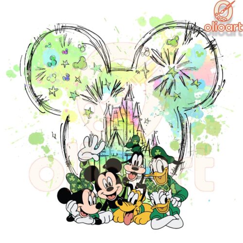 Disney Castle Mickey Friends St Patricks Day PNG Magic