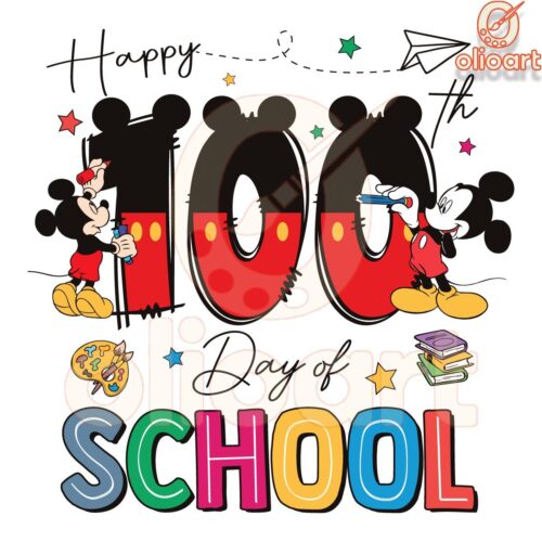 Disney Mickey PNG Celebrate 100 Days of School Magic