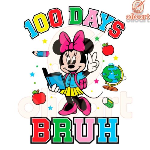 Disney Minnie Happy 100 Days Of School Svg