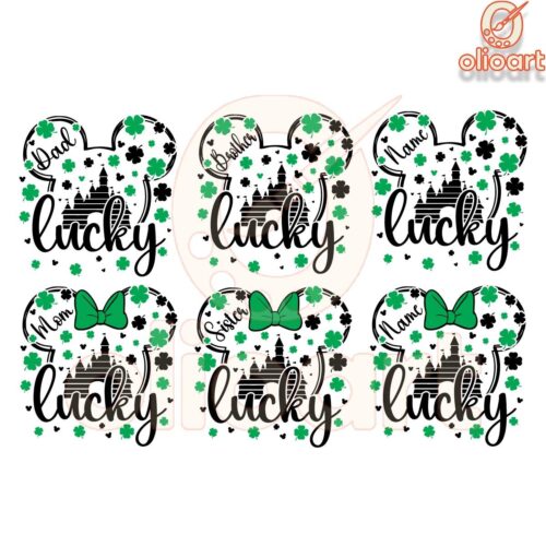 Disney St Patricks Day Family Bundle Lucky PNG Designs