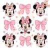 Disney Valentine Minnie Coquette Pink Bow SVG
