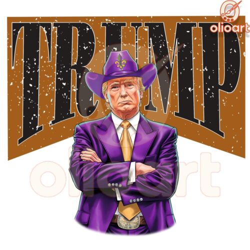 Donald Trump Cowboy Mardi Gras PNG Design