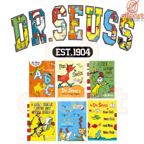 Dr. Seuss Est 1904 Reading Friends Png