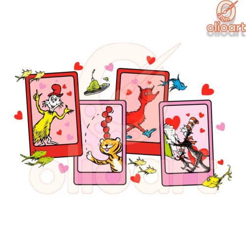 Dr. Seuss Valentine CAt In The Hat PNG