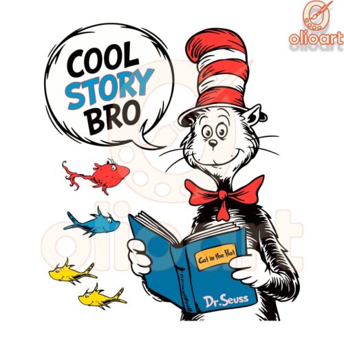 Dr.Seuss Cat in the Hat Cool Story Bro PNG