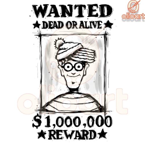 Find Waldo 1M Reward Wanted Poster PNG Design