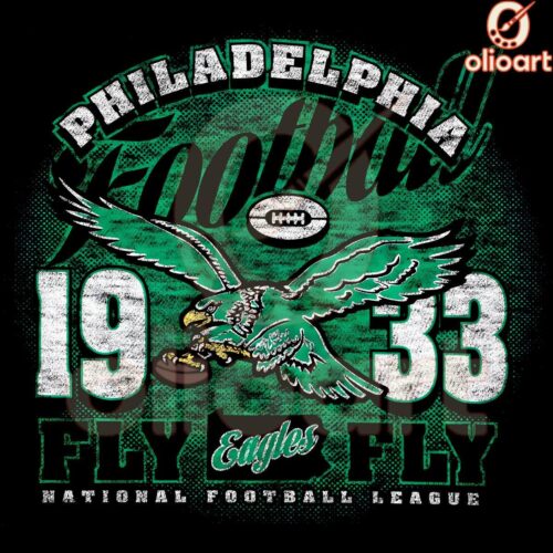 Fly Eagles Fly Vintage 1933 Philly Football NFL PNG Design