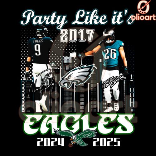 Foles Barkley Party Like Its 2017 Eagles 2024 2025 PNG