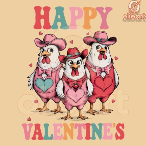 Funny Chickens Happy Valentine's PNG